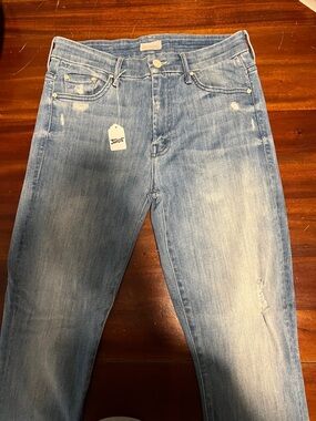 MOTHER Light Blue Distressed Women's Jeans